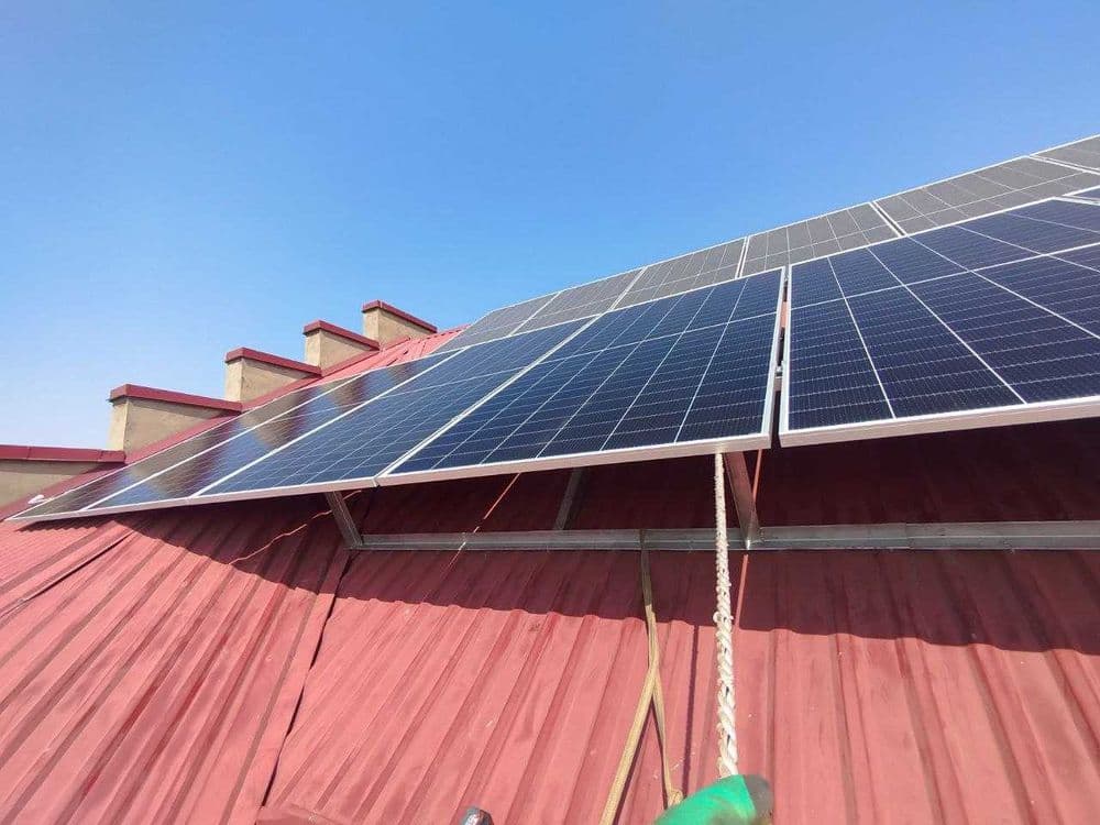 Quyosh panel podkluch ustanovka - установка солнечных панелей — 1