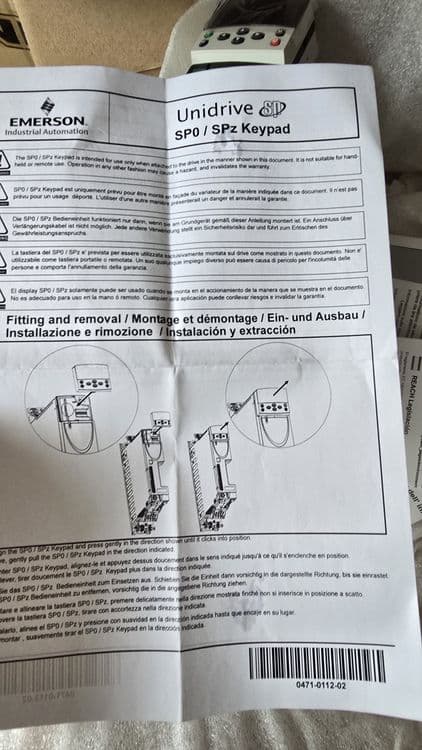 Emerson Unidrive SP0201, промышленный сервопривод мощностью 0,37 кВт. — 4