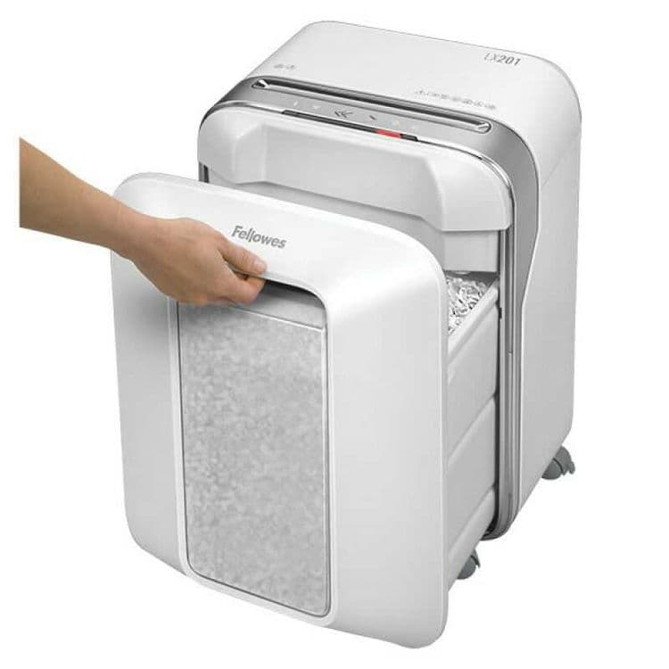Шредер Fellowes® Powershred® LX201, 2х12 мм, 12 лст, FS-50501 9кг 22л — 1