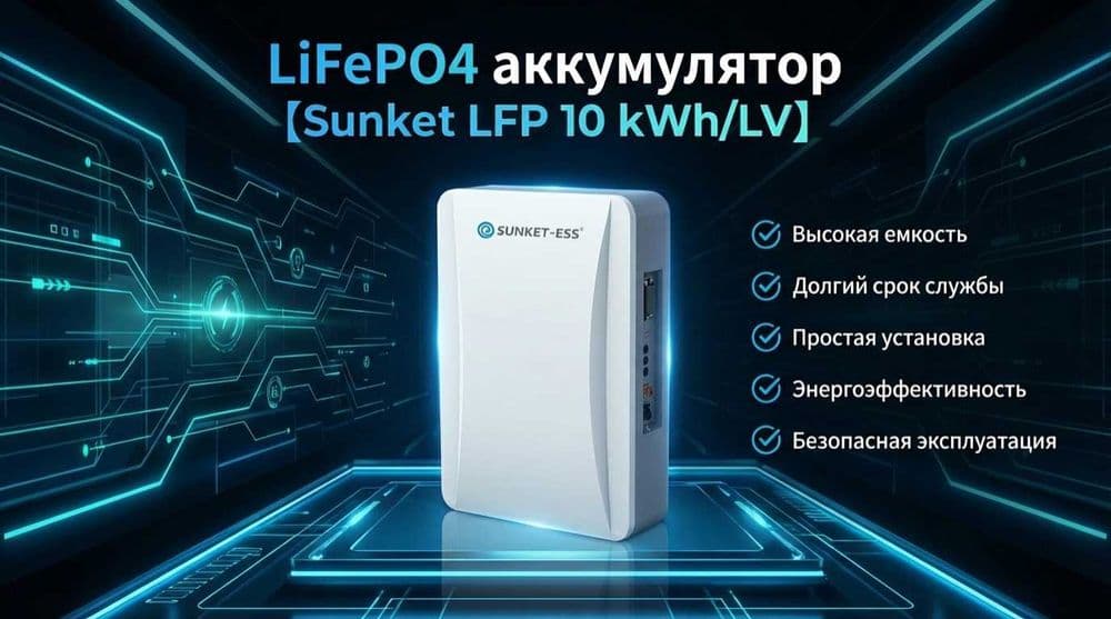 LiFePO4 аккумуляторная батарея SUNKET 10.24 кВт*ч — 2