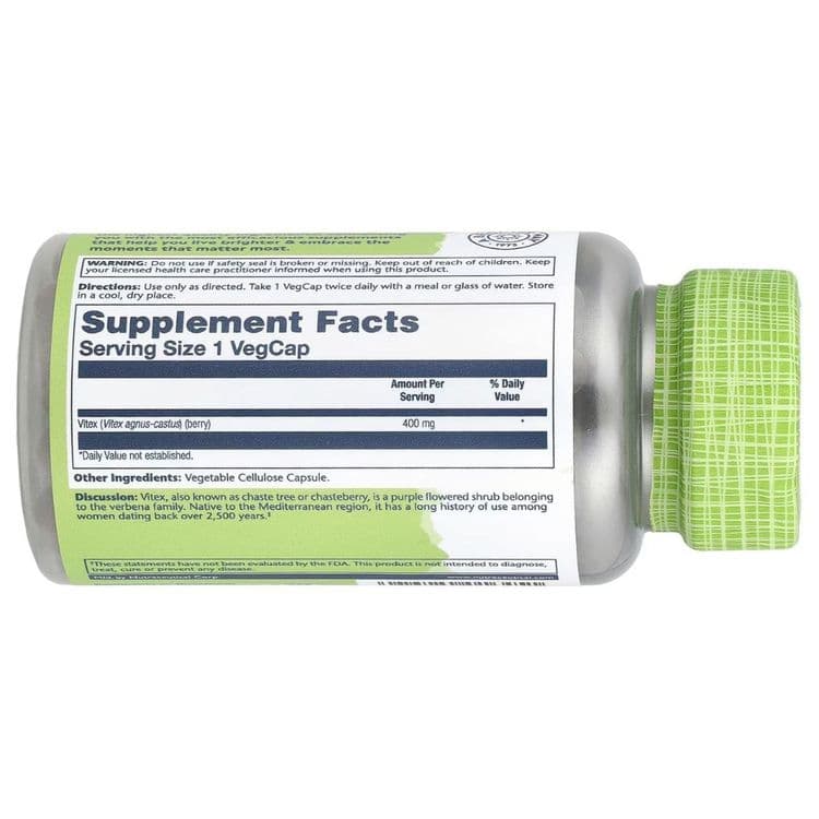 Экстракт Витекса 100 веган капсул Solaray, True Herbs, Vitex — 2