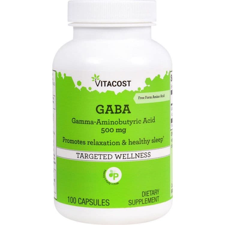 ГАБА ( ГАМК ) Vitacost GABA  100 таб из Америки — 1