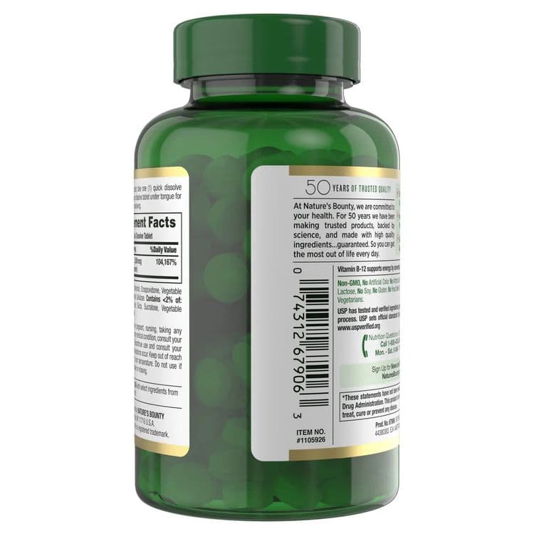 Витамин B-12 Nature's Bounty Vitamin B-12
300 быстрорастворимых таблет — 5