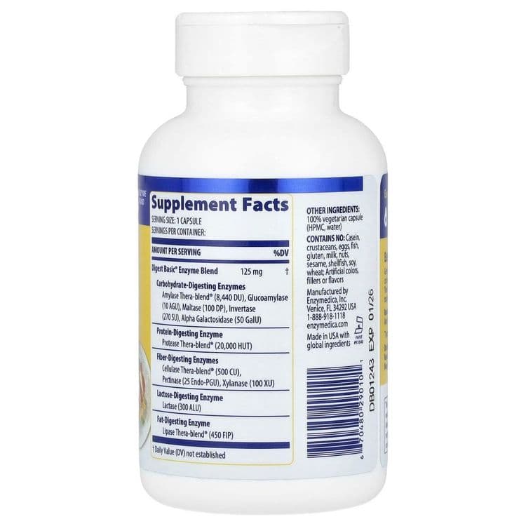 Пищеварительные ферменты Enzymedica, Digest Basic 90 таб — 2