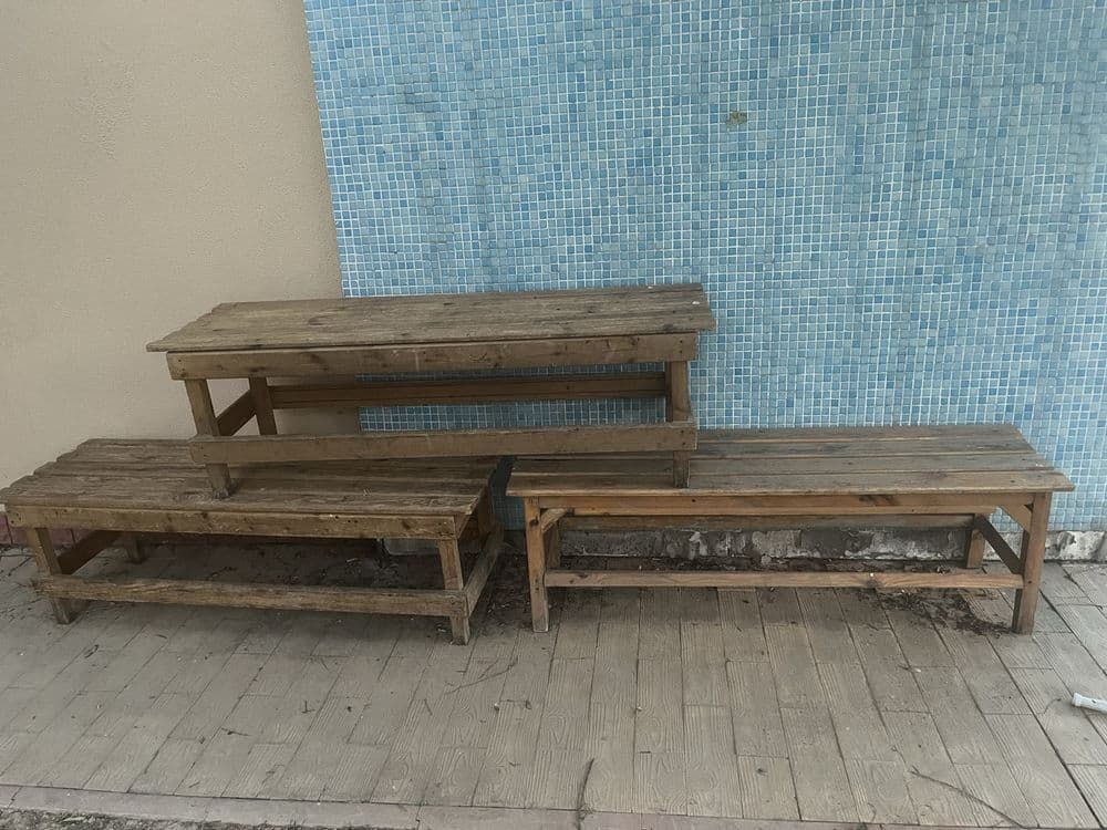 Скамейки деревянные — 3