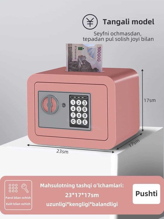 мини сейф / mini seyf / pul uchun seyf /сейф для денег\ сейф в подарок — 9