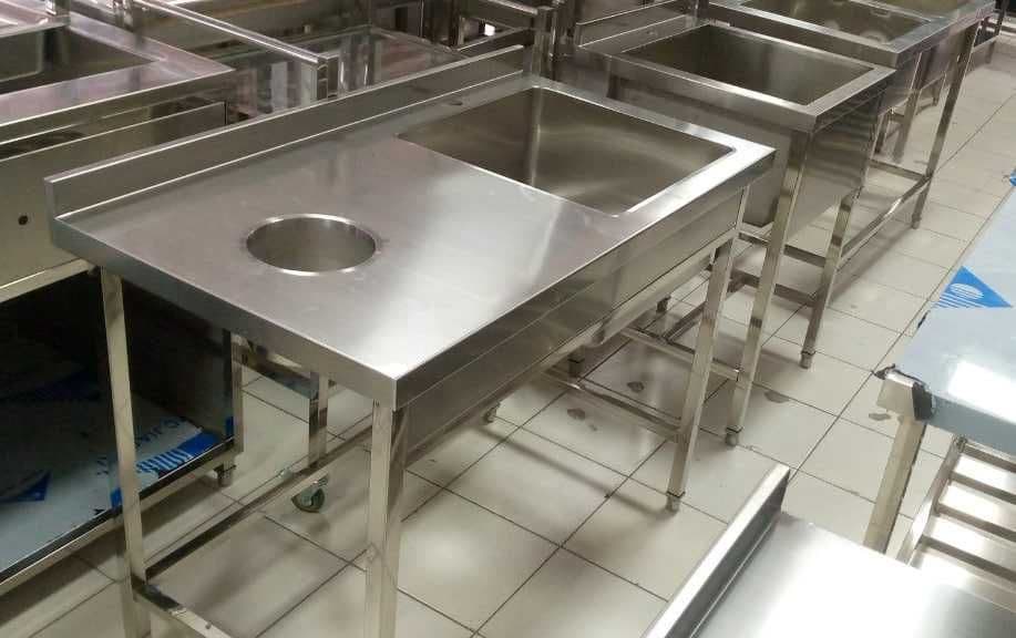 Стол -мойка с отверстием нержавейка nerjaveyka — 2