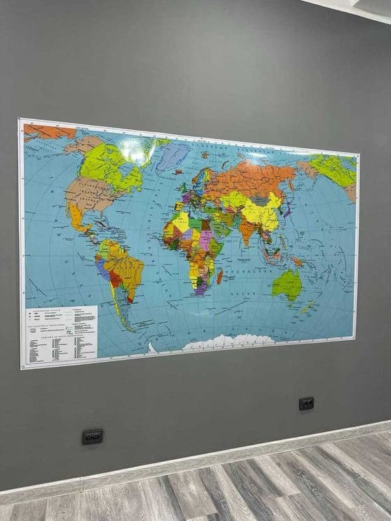 КАРТА - МИР Интерьерная 250см см х 150см — 1