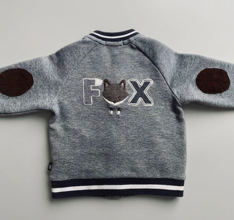 Стильный бомбер для малыша с вышивкой  «FOX» — 4