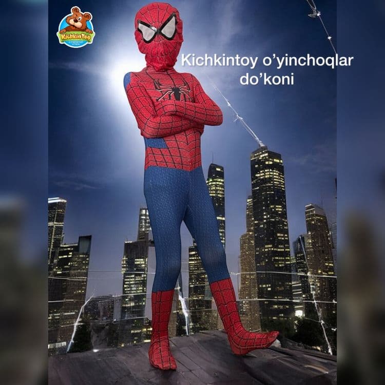 Человек паук костюм Спилер ман Spider man Pauk Детский машина — 2