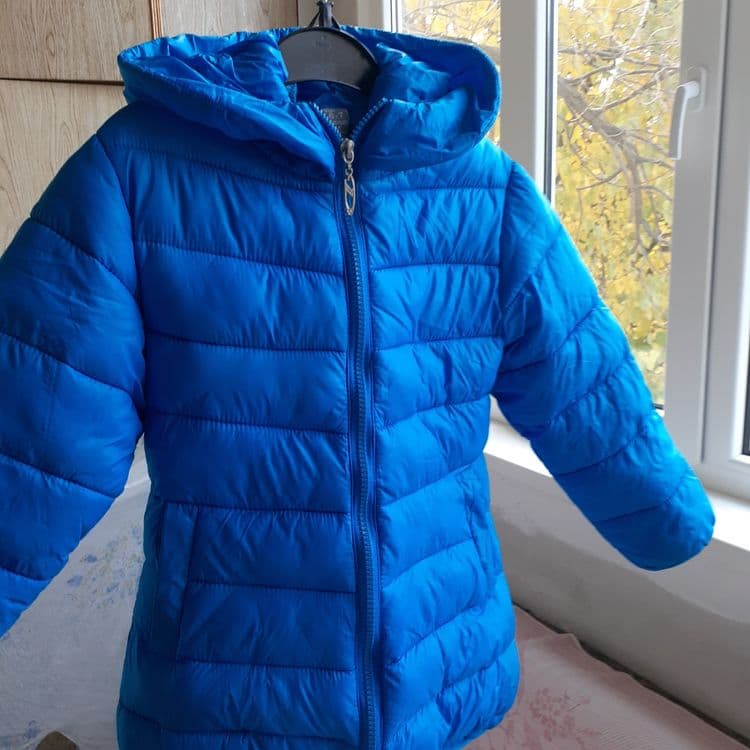 Курточка голубого цвета, размер 6-7л. 130 см — 3