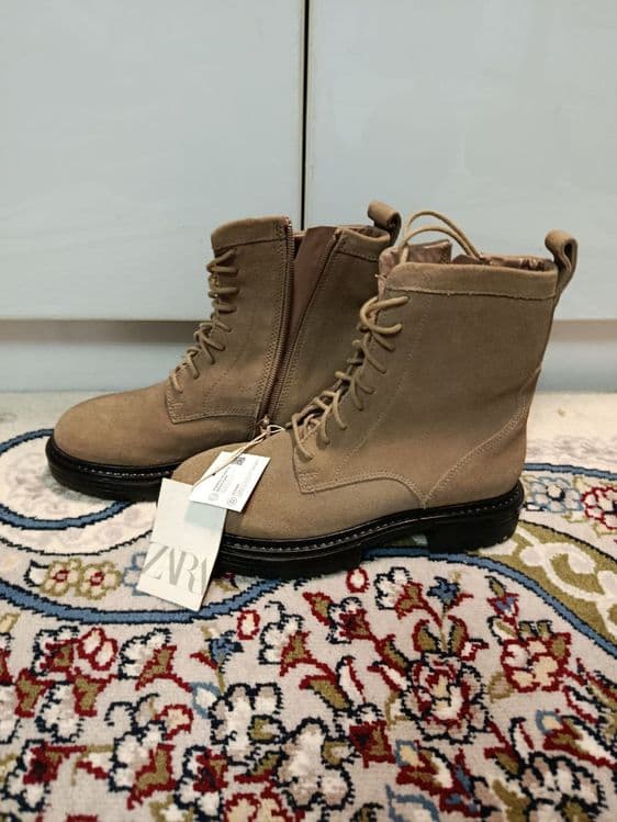 Замшевые сапоги для девочки. Размер 36. Брендовые Zara. Из США — 5