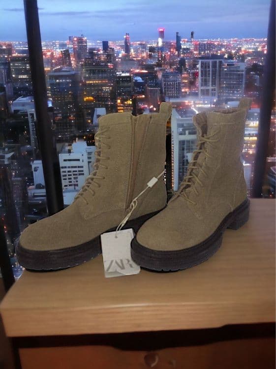 Новые замшевые ботинки ZARA, 35-36 — 3