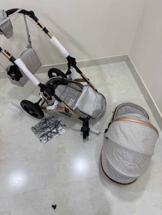 Детская коляска 2в1 Ining Baby K023 для новорождённых до 3 года — 7