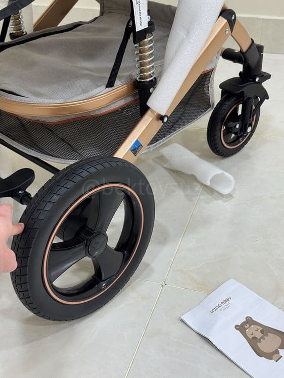 Детская коляска 2в1 Ining Baby K023 для новорождённых до 3 года — 8