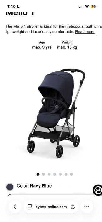 Cybex melio коляска легкая прогулочная коляска — 6