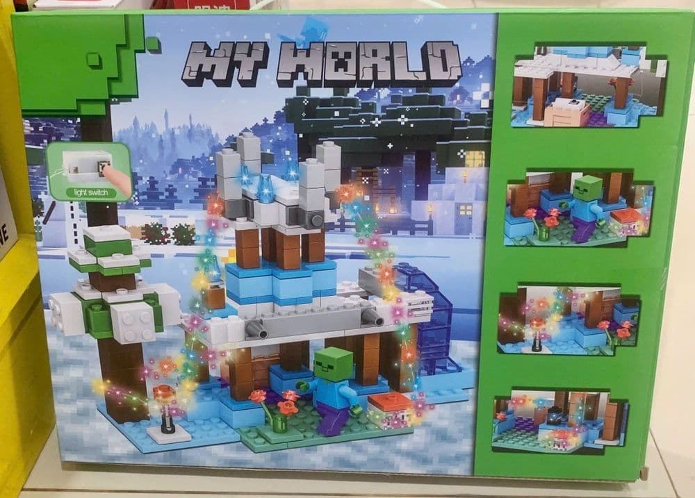 Конструктор My World Minecraft с LED-подсветкой — более 220 деталей — 2