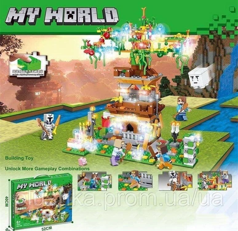 Конструктор Minecraft 853 детали 5 минифигурок — 3