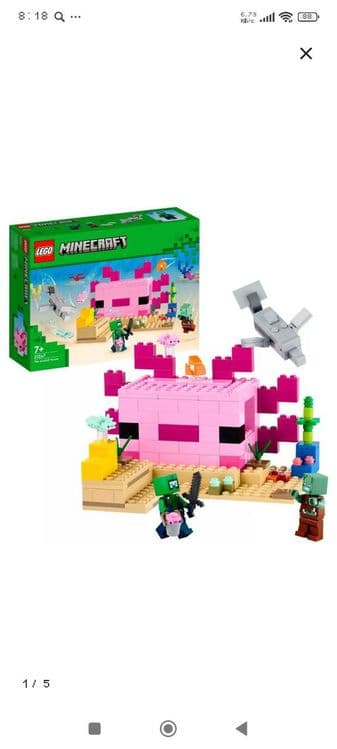 Лего Minecraft Дом аксолотля 21247 — 2