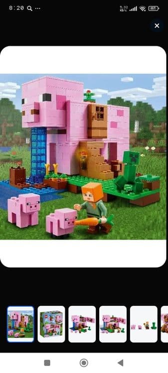 Лего Minecraft Дом свинья 21170. — 6