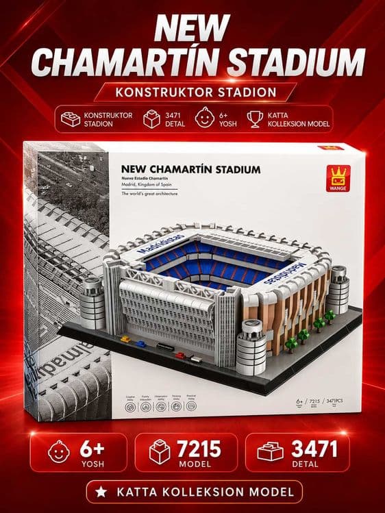 Real Madrid Santiago Bernabeu Stadioni Konstruktori 3471 Detal — 2