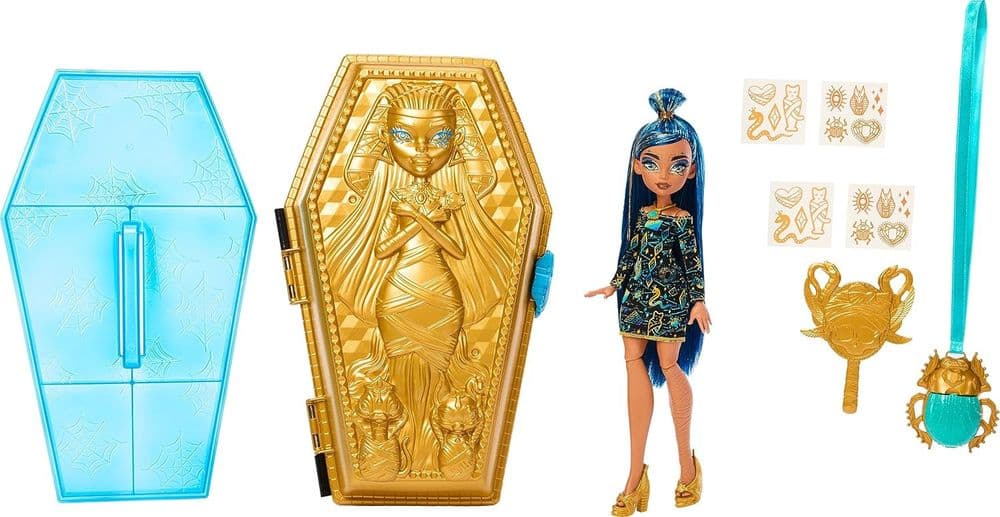 Monster High Doll & Accessories, Cleo De Nile Golden Glam Case Beauty — 2
