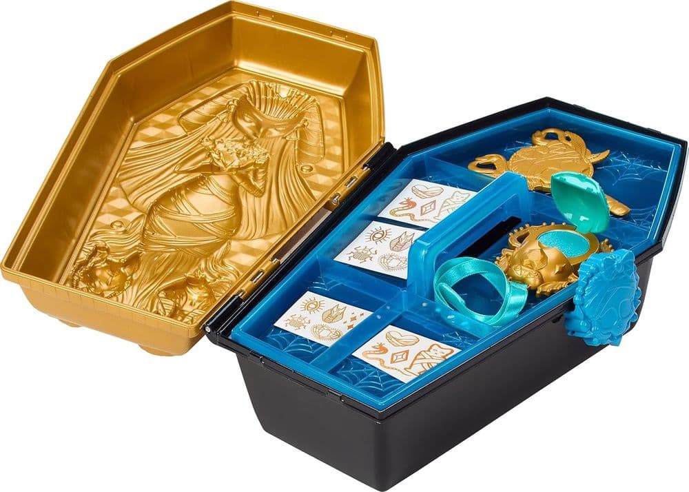 Monster High Doll & Accessories, Cleo De Nile Golden Glam Case Beauty — 5