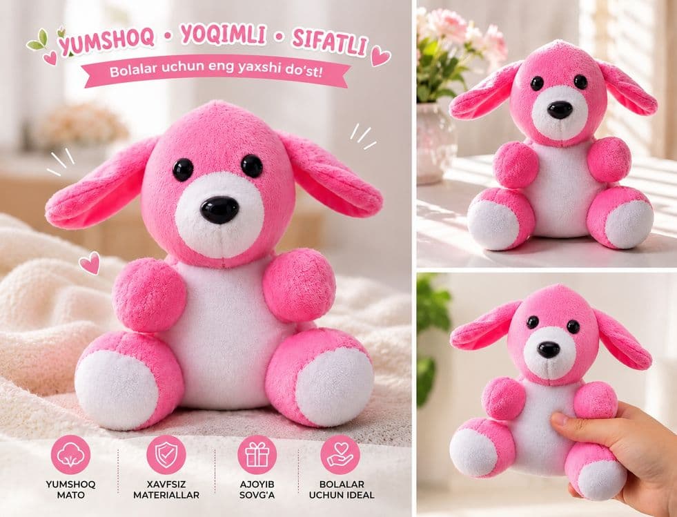 Yumshoq va yoqimtoy quyoncha — Farzandingiz uchun eng shirin do‘st! — 2