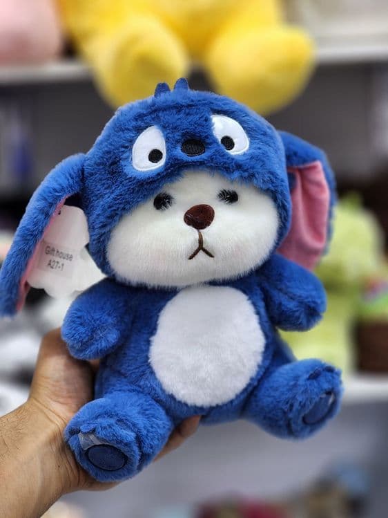 Мягкая игрушка медведь в костюме стич — 3