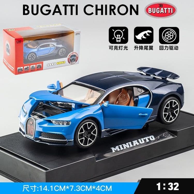 Bugatti Chiron 1.32! Металлическая модель со светом и звуом — 4