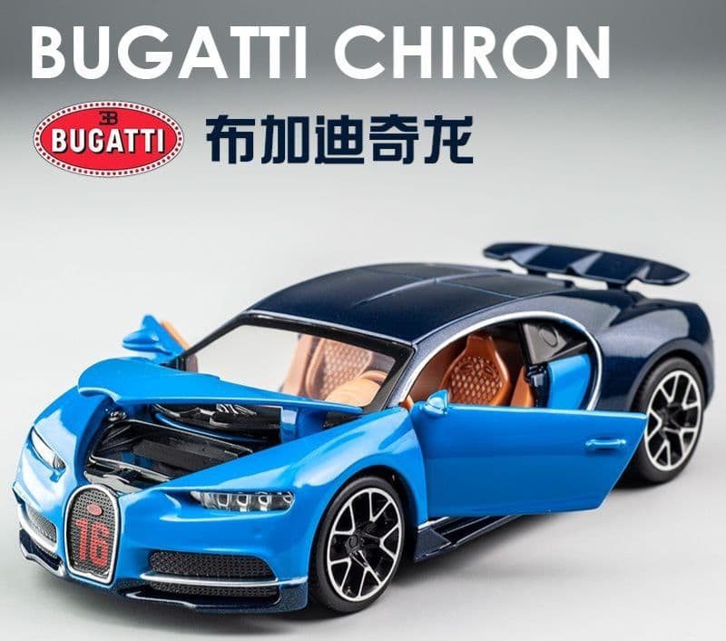 Bugatti Chiron 1.32! Металлическая модель со светом и звуом — 5