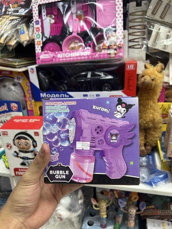Генератор Bubble Gun мыльных пузырей детский, на батарейках — 14