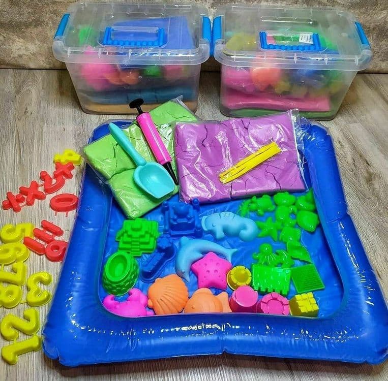 Хит Продаж Доставка Кинетический песок  1 кг+игрушки в подарок — 6