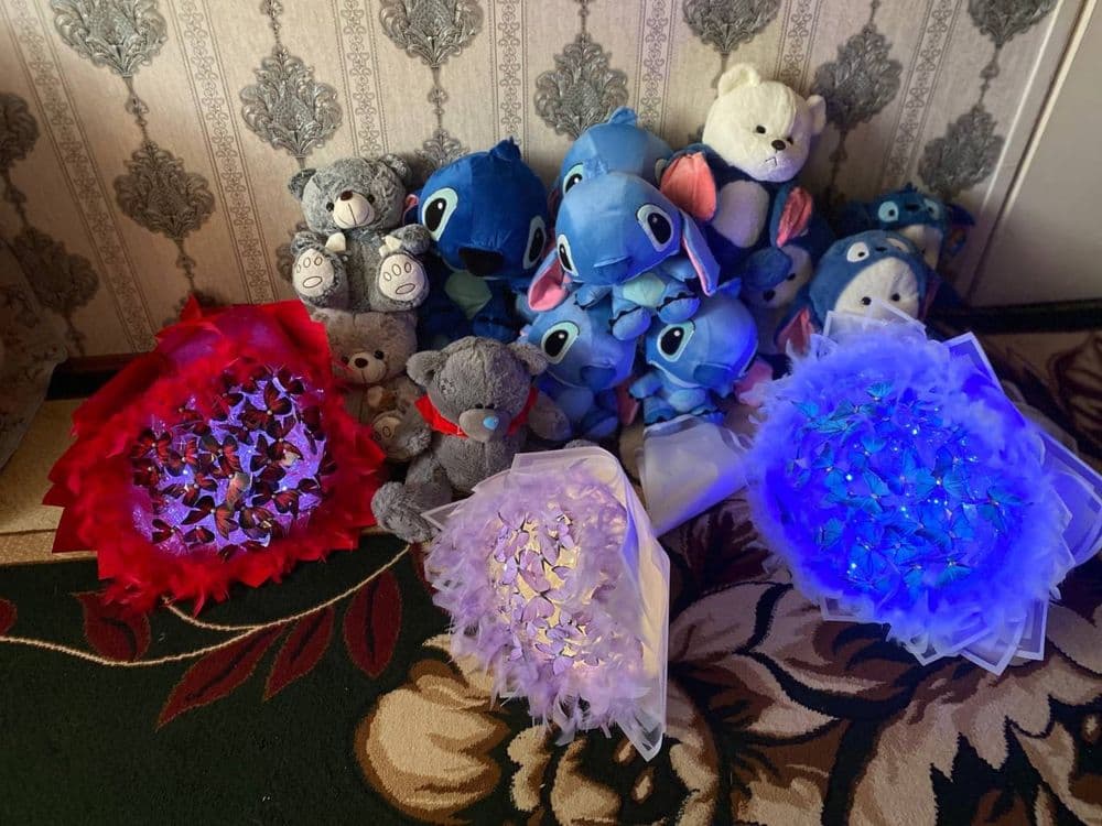 Ayiqchalar(stich,teddy,kapshonkali) buket kapakek buket mandarin buket — 2
