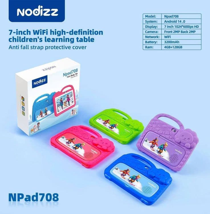 Bolalar plansheti Nodizz Npad 708, Детский умные планшет — 2