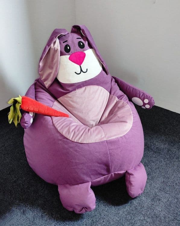 Кресло игрушка Кролик, Зайчик. Кресло мешок бин-бег бинбэг пуф beanbag — 3
