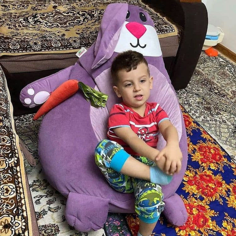 Кресло игрушка Кролик, Зайчик. Кресло мешок бин-бег бинбэг пуф beanbag — 7
