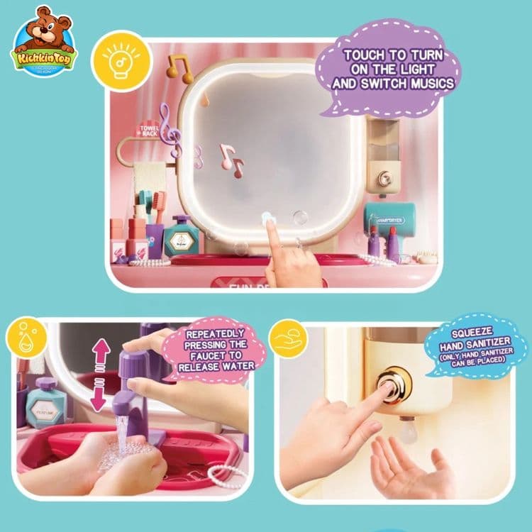 Детской косметики стул Трюмо Девочки Qiz bolalar Kosmetika stoli — 4