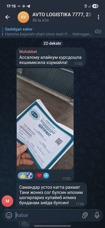 Prava aksiya narxda.  Shoshling — 6