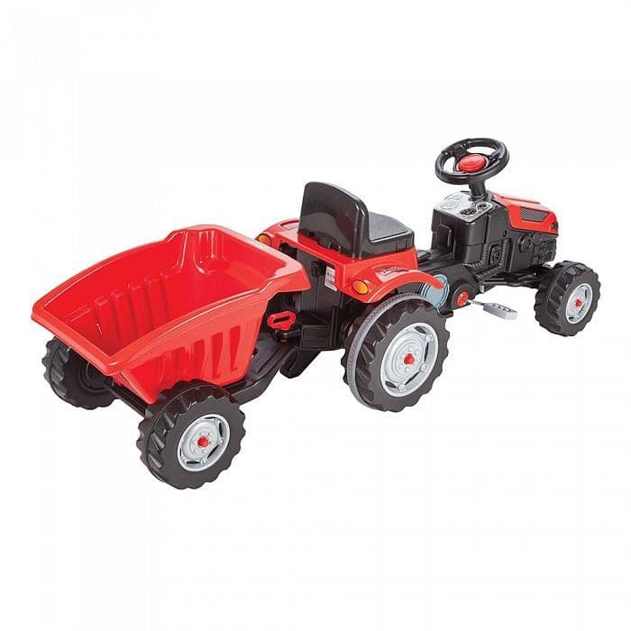 Педальная машина Tractor с прицепом Pilsan  Бесплатная Доставка — 9