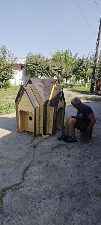 Деревянные домики будки вольеры скворечники песочницы и прочее — 4