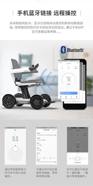 Инновационная умная электрическая коляска с Bluetooth управлением! Blu — 2
