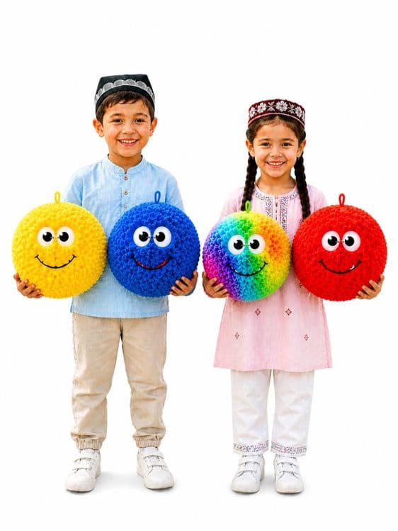 мяч, мяхкий мячик для детей, koptok, usti yumshoq ichi charm matosidan — 4
