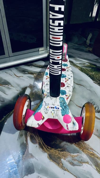 Детский самокат 3-10 лет. Металл. Бренд”Scooter”. 4 гелевых колеса. — 3