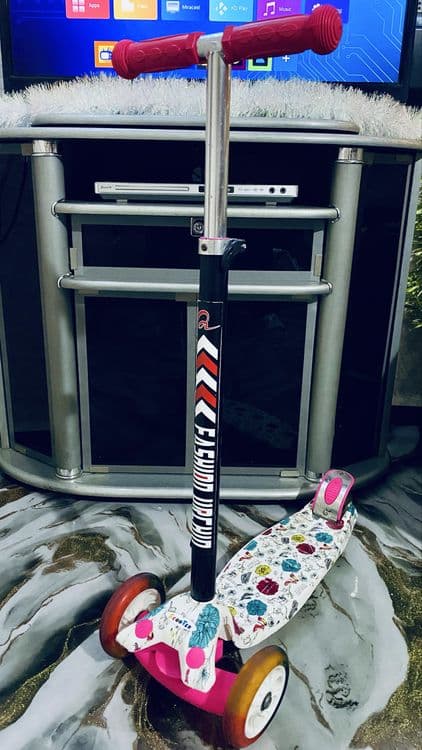 Детский самокат 3-10 лет. Металл. Бренд”Scooter”. 4 гелевых колеса. — 8