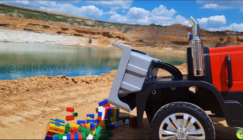 Детский грузовик самосвал 4x4 12V Bluetooth EVA колёса с пультом — 16