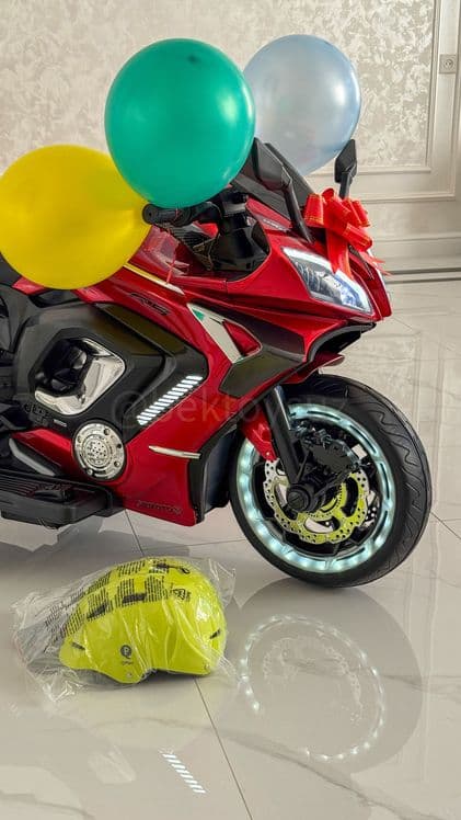 Детский мотоцикл Yamaha 24V Bluetooth EVA и подсветкой 3-7 лет до 30кг — 3