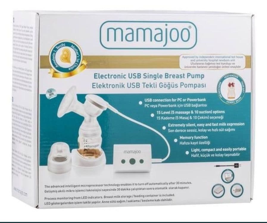 Даставка безплатная. Электронный молокоотсос Mamajoo c бутылками серии — 3