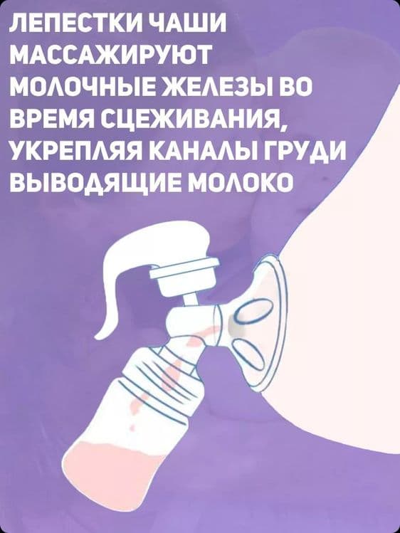 Молокоотсос 2 в 1 механический, ручной с бутылочкой Only Baby — 5
