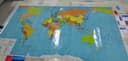 Карта мира на стену 150см х 90см качественная (ПЭТ пластик)